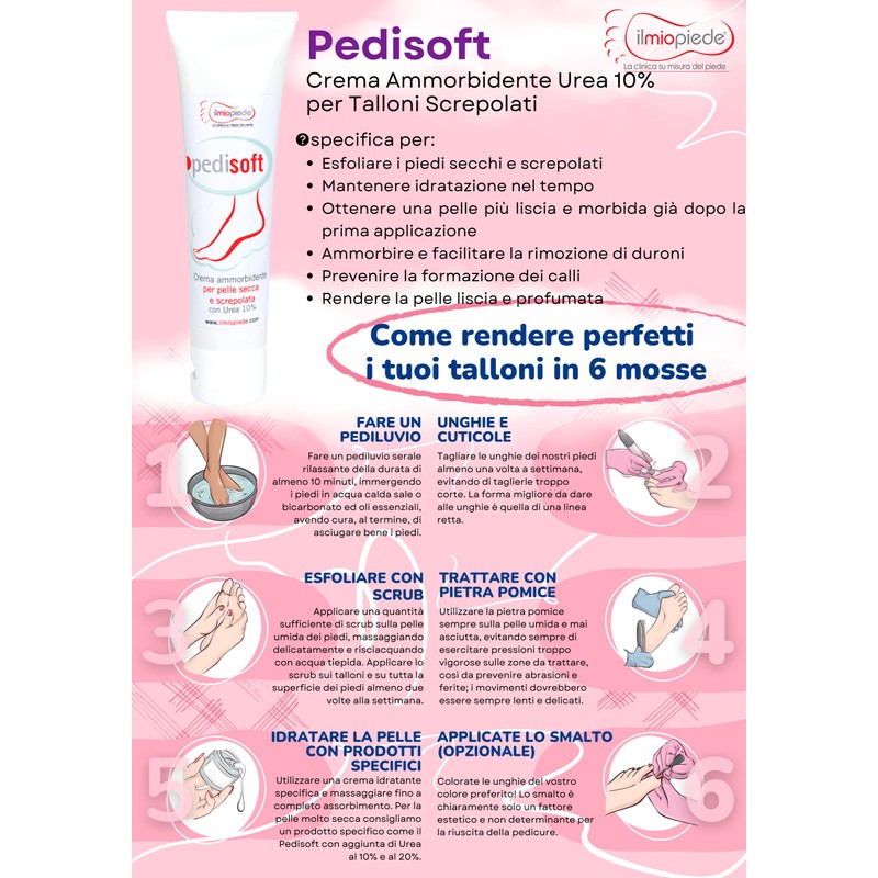 Pedisoft. Weichmachende Creme mit 10% Urea für sofortige Wirkung auf