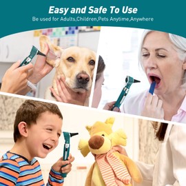 Scian Otoscope - Ear Scope with Light, Ear Infection Detector, Pocket Ear Checker Kit with 3X Magnify Lens & 8 Speculum Tips for Kids,Elders,Dogs,Home Use (Green)