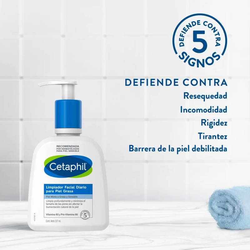Gel Cetaphil Limpiador Facial Diario 237 Ml