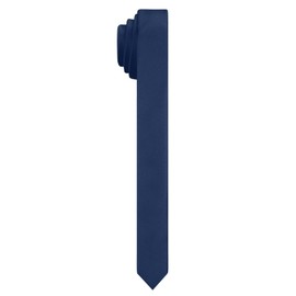 PenSee Men's Navy Blue Ties Thin Solid Pure Color 1.58" (4CM) Plain Slim Necktie Skinny Ties For Men