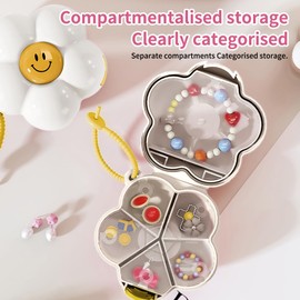 7 Day Daily Pill Organizer & Supplement Box - Travel-Sized Portable Pill Case for Vitamins/Supplements, Weekly AM/PM Medication Tracker (Compact Design) (White)