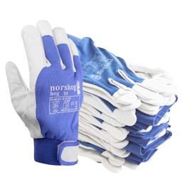 norskog BOG Work Gloves Leather Gloves for Men Gloves Protective Gloves Gardening Gloves Assembly Gloves Construction Gloves Warehouse Garden Construction Site Truck Driver DIY 12 Pairs Size 10