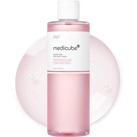 medicube PDRN Toner Rose PDRN Peptide Toner | Tipo ligero y acuoso para estimular la piel, calmante y calmante, tono de piel desigual | con rosa, péptido, niacinamida, cuidado de la piel coreano, 8.45