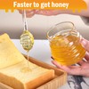 SlZKADY Honey Jar with Dipper and Lid,Glass Honey Pot Container