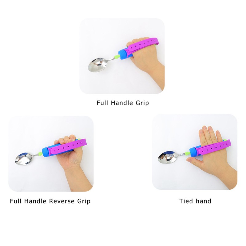 Auxiliary Spoon 360° Flexible Rotation Head Safe Practical Eating Spoon