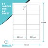 Triplast 10 x Multipurpose A4 Label Sheets - 14 Labels