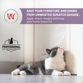 CLAWGUARD Cat Repellant Tape 10 XL Sheets - Cat Scratch Furniture Protector - Cat Deterrent Tape - Cat Anti Scratch Shields - Cat Scratch Sofa Protection - Sofa Drapes Screens and More