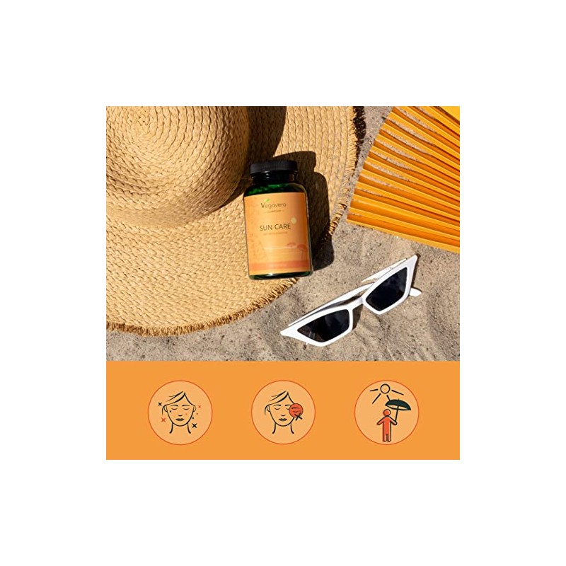 Tanning Capsules Vegavero® | with Beta Carotene, Vitamin E, L-Tyrosine,