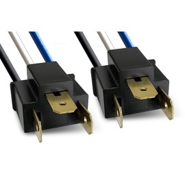 H4 9003 HB2 Wiring Harness Male Socket Heavy Duty 14AWG Plug Connector for LED Replacement (Pack of 2)