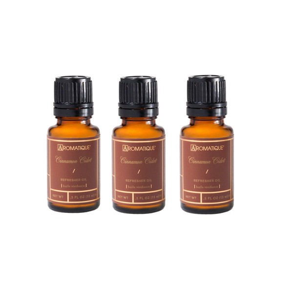 Package of 3 Aromatique 1/2 Ounce Refresher Oils - Cinnamon Cider