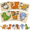 Wooden Toddler Puzzles Gifts Toys, 6PCS Toddler Puzzles Wooden Puzzles