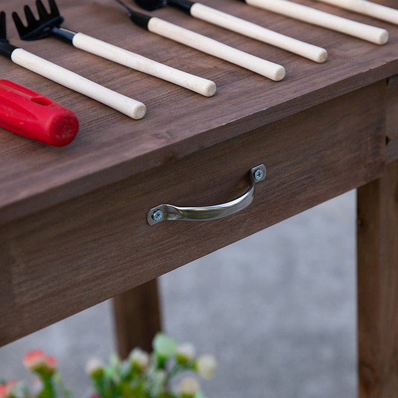 CHARMMA 36" Wooden Potting Bench Work Table with 2 Removable