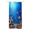 goodbath Narrow Shower Curtain 90cm Wide,Ocean Underwater World Tropical Anti