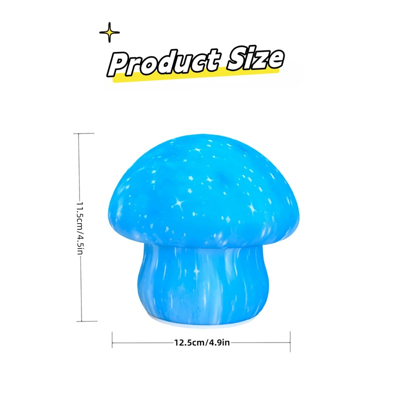 ANGTUO 16 Colors Mushroom Night Light Include Remote Control, Mushroom