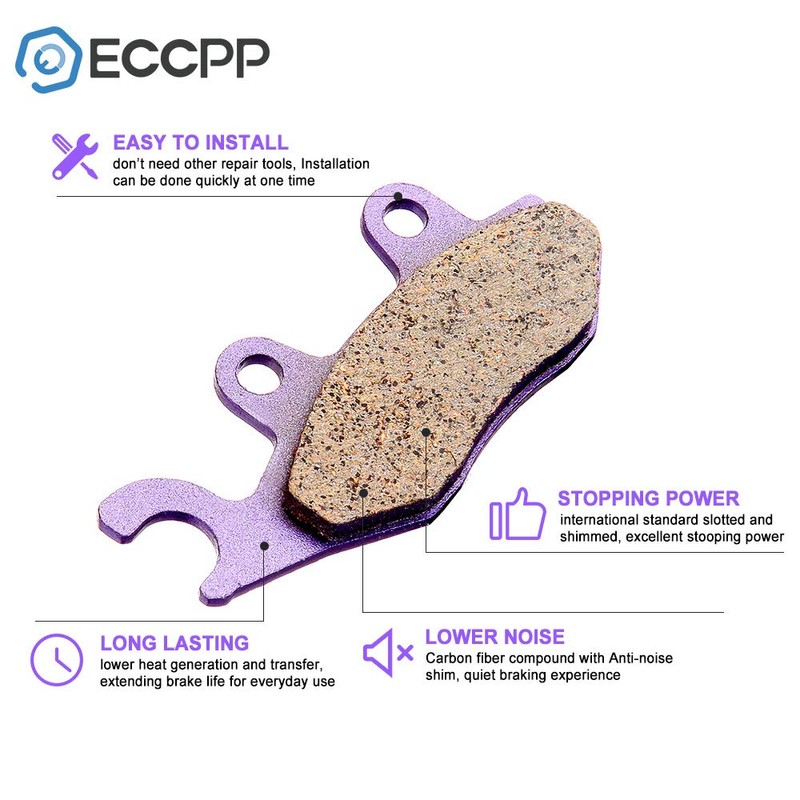 ECCPP Brake Pads Fits for Yamaha Rhino 700 2008 2009