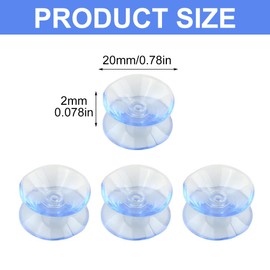 10Pcs Double Sided Suction Cups, Anti Slip Glass Table Top Bumpers Sucker Pads Top Spacers Suctio-n Cup Window Hanger Suction Cup Transparent(Size:20mm)