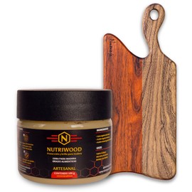 NUMAYA | Cera de abeja para madera con aceite mineral y vegetal, grado alimenticio | Para curar, restaurar y dar acabado a tablas de picar, utensilios y muebles de madera | 100% Natural | Nutriwood