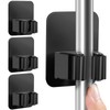 DOMAXCAI 4 Pack Broom Holder Wall Mount, Improved Broom Holder,