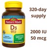 Nature Made Vitamin D3 2000 IU (50 mcg), Dietary Supplement