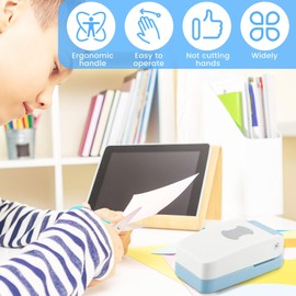 Easy to Use Tab Paper Punch, Compact Tab Craft Punch Portable Tab Paper Cutter Punch Loose Leaf Separator Label for Classification File Durable Craft Punch for DIY Projects Scrapbooking