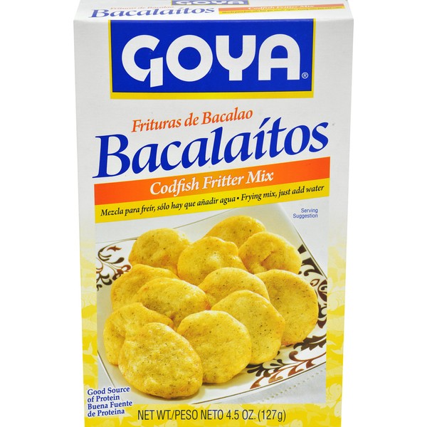 Goya Foods Bacalaitos Codfish Fitters Mix, 4.5-Ounce (Pack of 24)