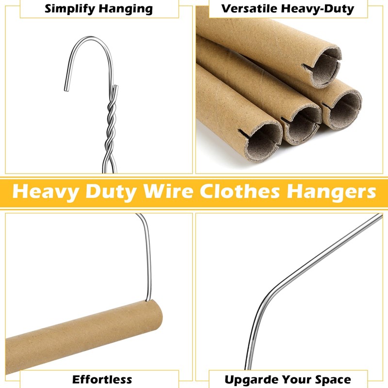 Didaey 80 Sets Dry Cleaner Hangers 18 Inch Drapery Hanger