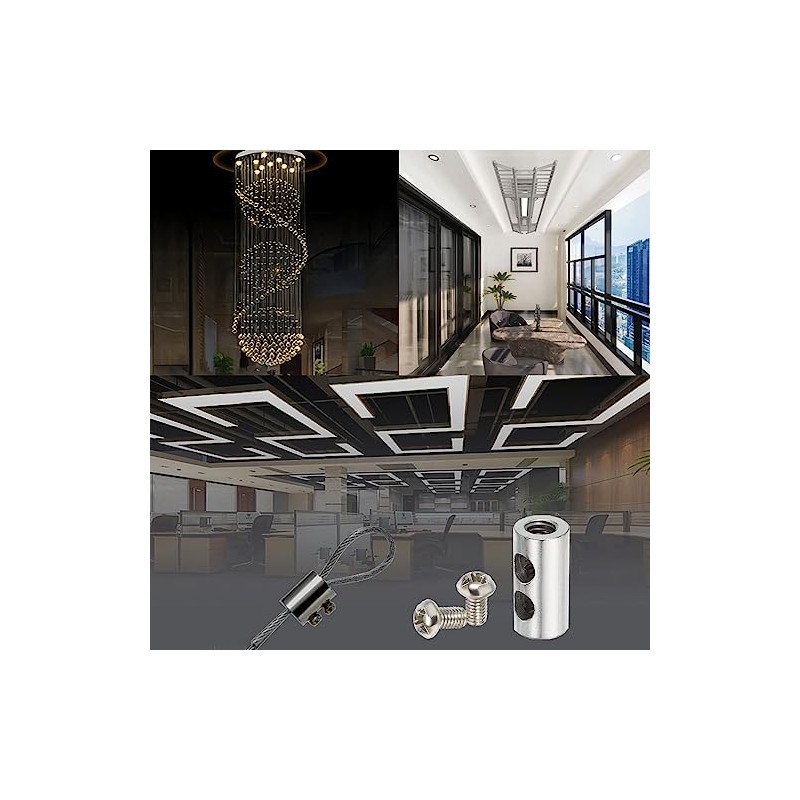 20Pcs Upgraded wire Rope cable clamps single/hole cable clamps（3.6MM line