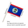 TSMD Belize Stick Flag Belizean Small Mini Hand Held Flags,5x8