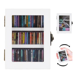 HWING Anxiety Bookshelf with Mini Books - Relaxation Gifts for Women Miniature Bookshelf Decor for Family Friends Shake Away Your Anxiety Home Library Decor