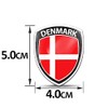 Skino EU 2 x 3D Gel Stickers Denmark Flag Badge