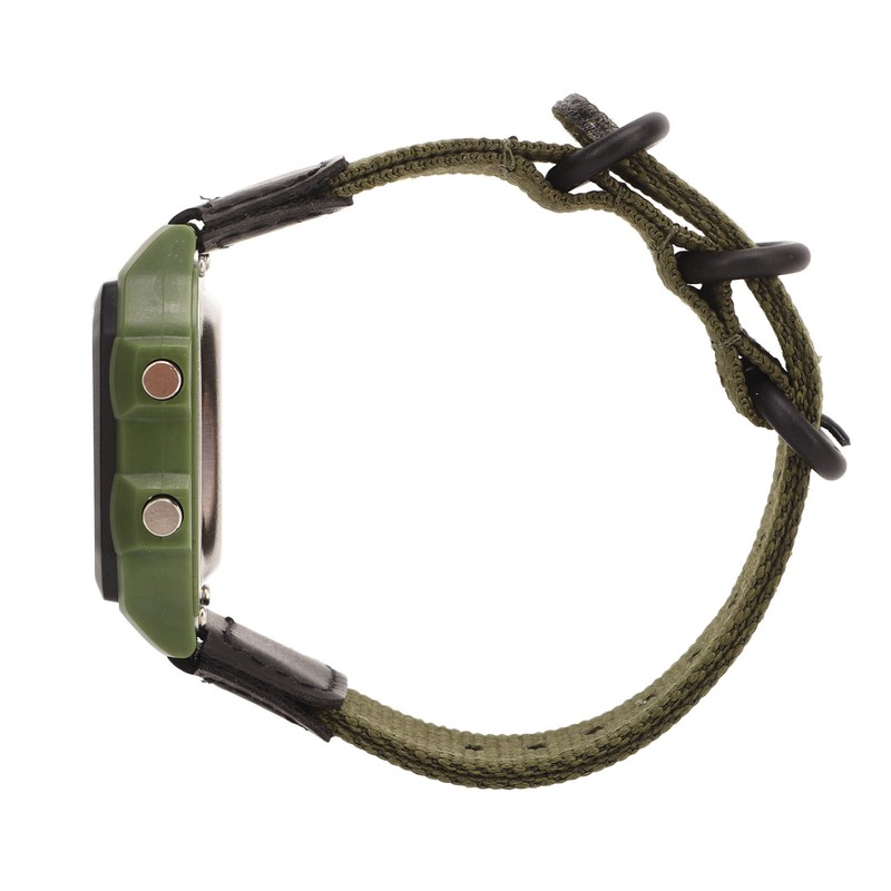 Digital Sport Watch Canvas Strap Luminous Waterproof Retro Sport Watch