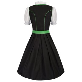 3 Pieces Dirndl Dresses Women Traditional Bavarian Oktoberfest Costume Green 3XL