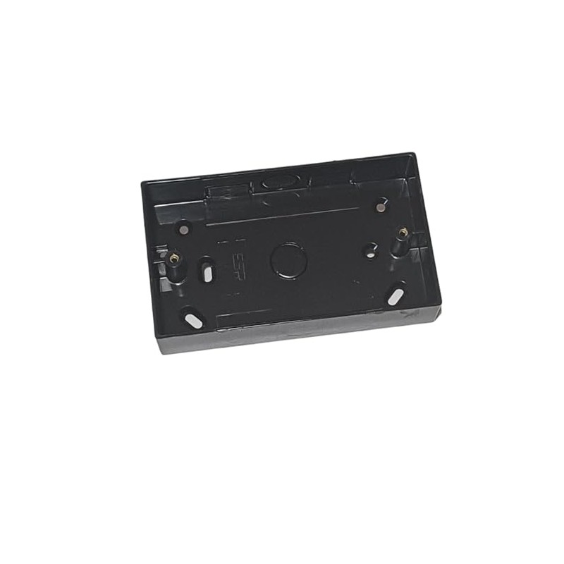 Black Electrical Surface Patress Box (2 Gang)