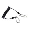 Fuwok Fishing Lanyard, Steel Wire Safety Coiled Lanyard with 2
