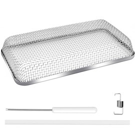 SheeChung RV Furnace Vent Screen, Flying Insect Screen Water Heater Cover for Camper, 7.5 x 4.1 x 1.3 Inch, Stainless Steel Screen with Installation Tool & Silicone Rubber
