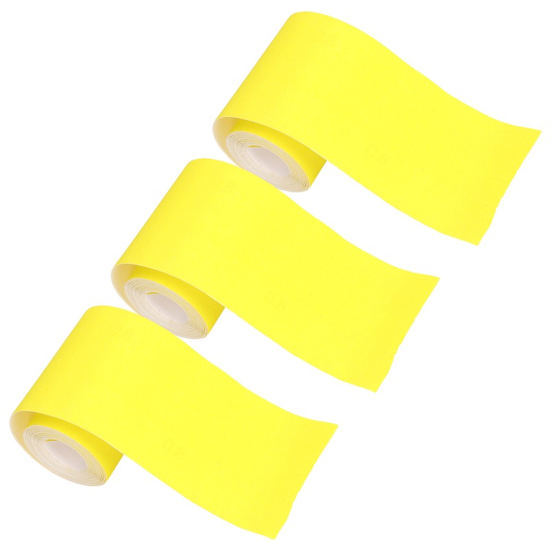 3 Rolls Sandpaper Roll 120 Grit Abrasive Sheet Polishing Grinding