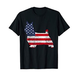 American Patriotic Australian Silky Terrier ACZ142a T-Shirt