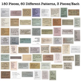 LakoArt 180 Pieces Retro Typewriter Style Motivational Quotes Stickers, Inspirational Vintage Journaling Stickers, Famous Words Scrapbook Stickers for Planner Junk Journal Bullet Journal Laptops