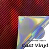 Lypumso 2D Holographic Carbon Fiber Vinyl Wrap, High Gloss Red