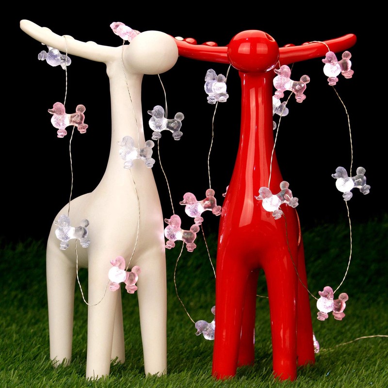 Pets Theme Decorative String Lights, 10ft 30 LED 3D Pink