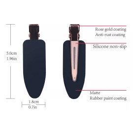 Minihope Clips Para Pelo Minihope, Rígidos, Color Negro, 12 Piezas