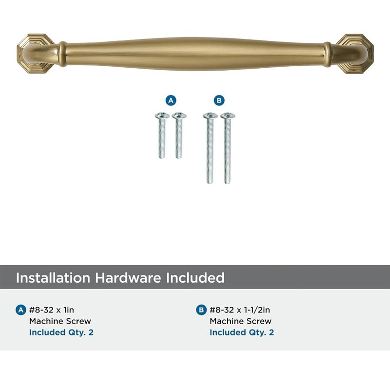 khtumeware 10 Pack 8 Inch(203mm) Brushed Brass Cabinet Pulls Warm