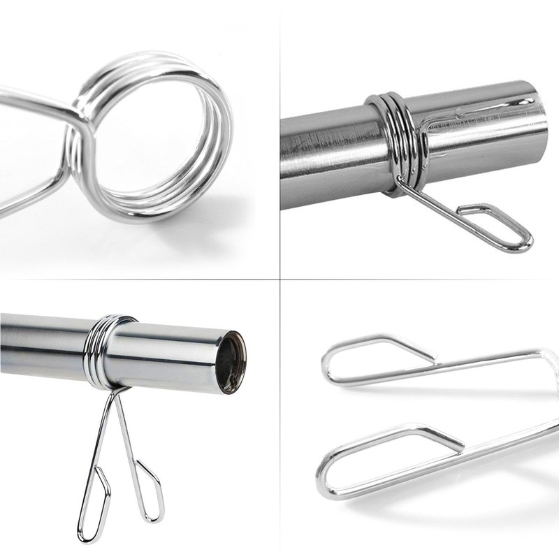 Spring Collars for Barbell, Locking Collars Barbell Clamps Weightlifting -