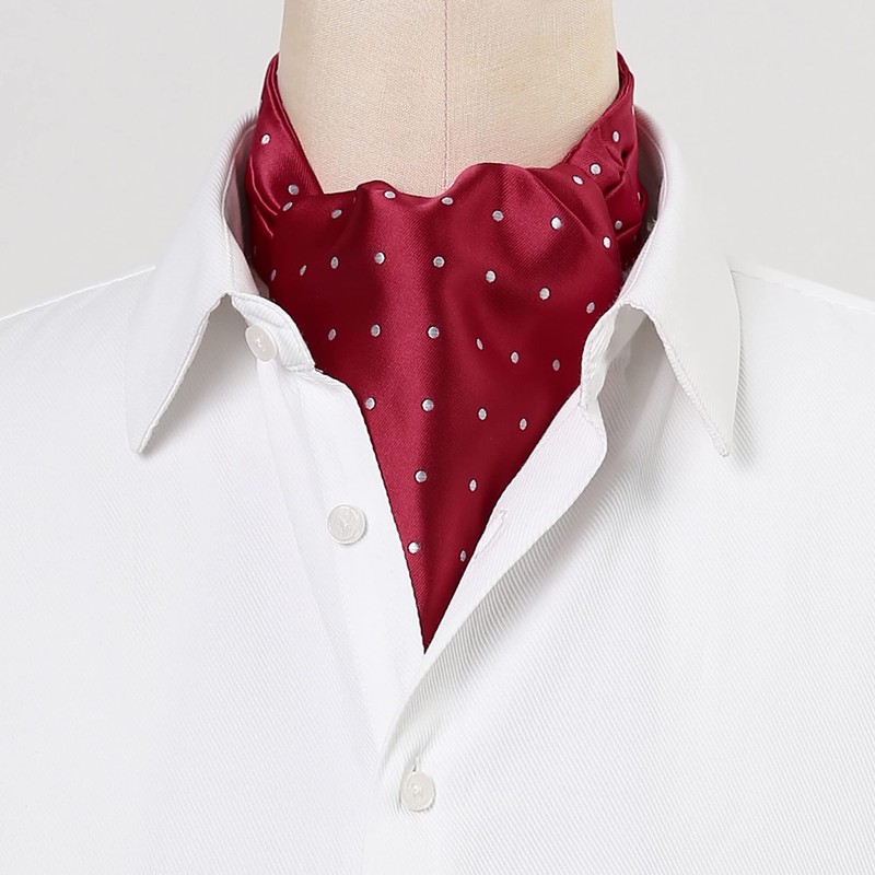 Allegra K Polka Dot Ascot Tie, Scarf, Cravat Tie, Formal