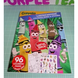 Crayola 2025 Crayola Limited Edition Coloring Book & Stickers Featuring 8 Retired Colors