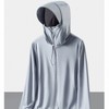 Ice Cool Water Play Fashion Detachable Sun Cap Hooded Rash Guard Kaishi Men's White/2XL 2ea