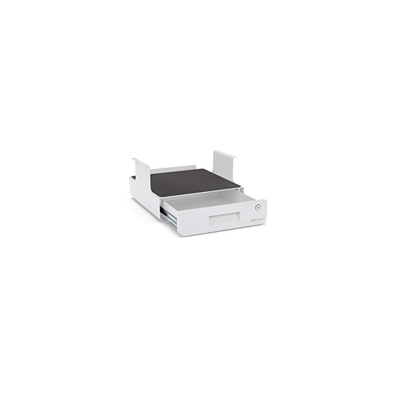 Locking Under Desk Drawer with Shelf (White) by UPLIFT Desk