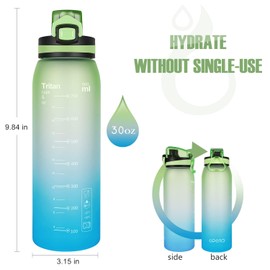 Opard Sports Water Bottle 900 ml, Tritan, BPA-Free, Leak-Proof, for Children, Sports, Fitness, Cycling, Football, Outdoors