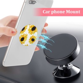 Weewooday 8 Pcs Phone Magnet Car Metal Mount Plate for Cell Holder Compatible with Magnetic Car Mounts Replacement Sticker(Floral Style)