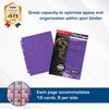 BCW Double-Sided 9-Pocket Pages (50 Purple) | Side-Loading Trading Card
